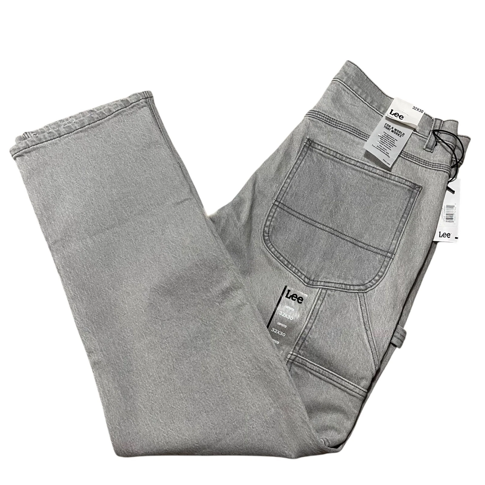 Lee Men's Workwear Loose Fit Straight Low Stretch Double Knee Carpenter Jeans