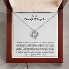 To My Daughter Necklace From Dad, Father Daughter Gift, Daughter Gift Idea