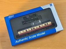 Dapol 2S-006-003 BR 14xx 0-4-2T and Auto Trailer Carmine and Cream, New, N Gauge
