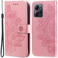 KlapphüLle FüR Xiaomi Redmi Note 12 4G, Mandala-Blume, Rosa