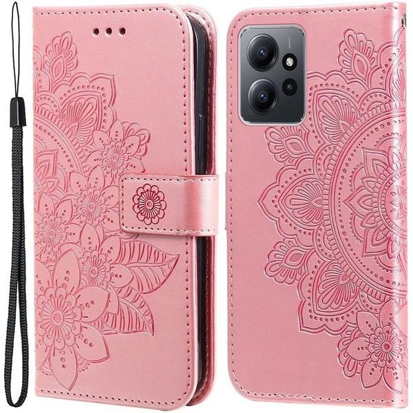 KlapphüLle FüR Xiaomi Redmi Note 12 4G, Mandala-Blume, Rosa-image