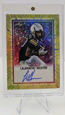 LaJohntay Wester 2025 Leaf Vivid Football Gold Prismatic 1/1《Slab Ready》Ravens 