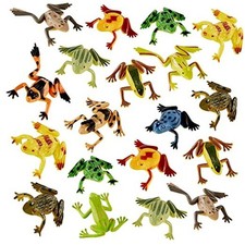 Pieces Plastic Frogs Toy Mini Vinyl Realistic Frog Decorations Fun Rain 36