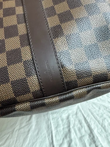 Auténtico bolso de viaje Louis Vuitton Keepall Bandouliere 55 Damier Level - Imagen 7 de 24