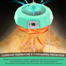 Chicken Coop Heater Timing Chicken Heat Lamp Digital Display with Remote Contro