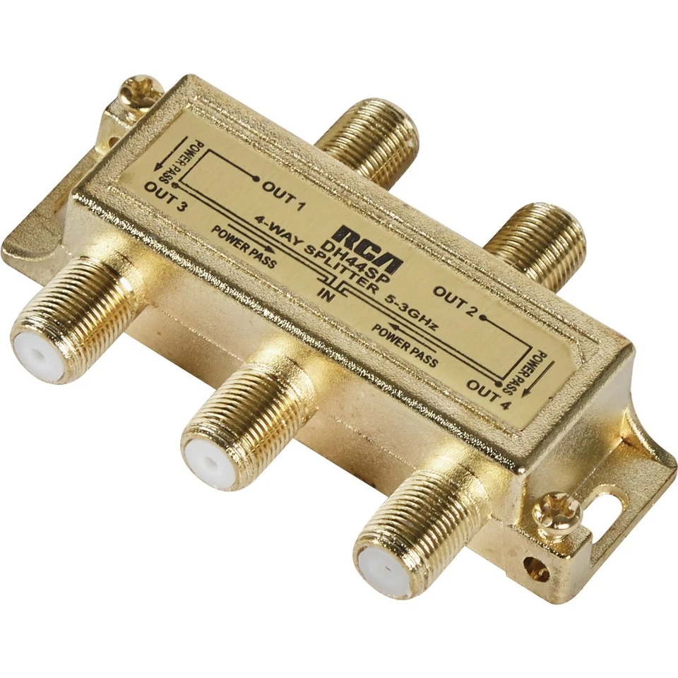 RCA Digital Plus 4-Way Coaxial Splitter DH44SPE RCA DH44SPE 044476043031 - Image 3 of 3