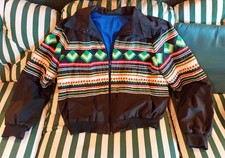 Vintage Native Seminole Handmade Patchwork Rick Rack Unisex Jacket Black