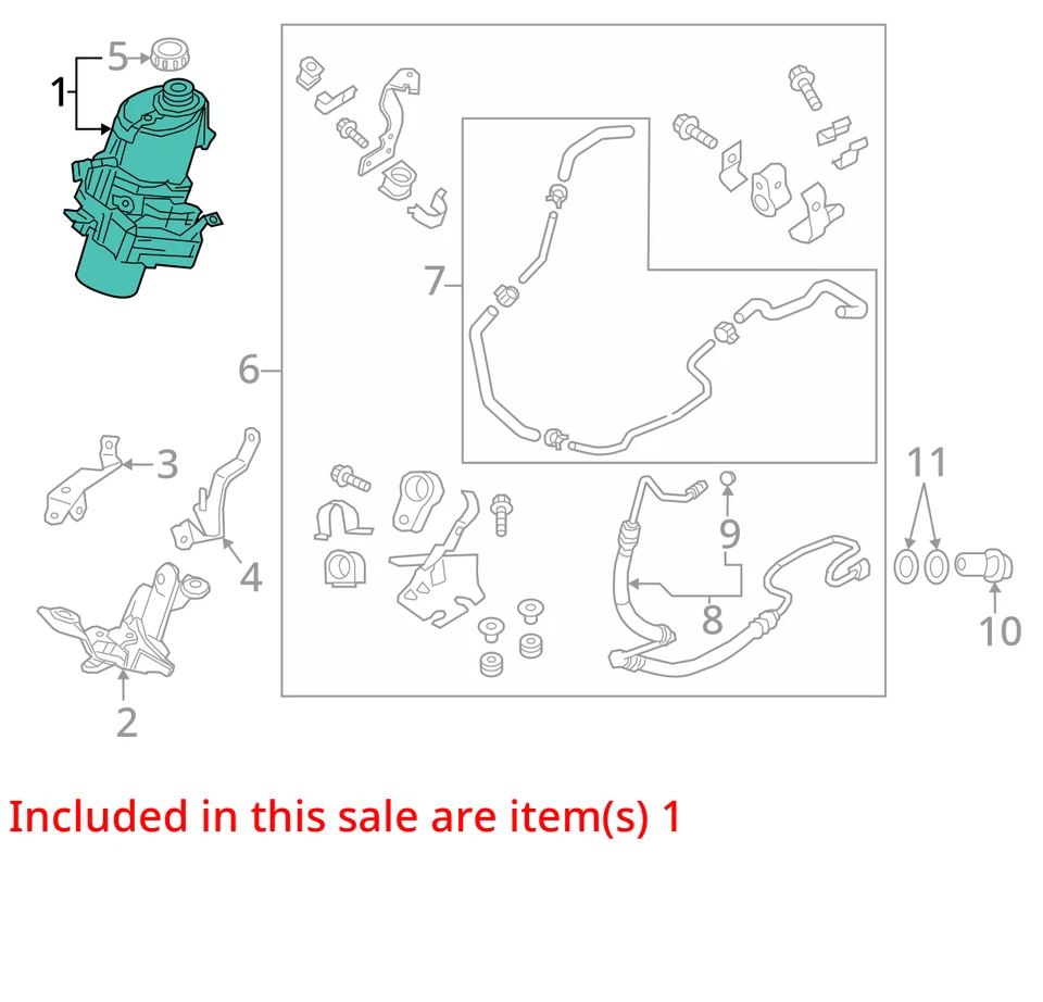 Bomba de dirección asistida Infiniti Q60 2017 fabricante de equipos originales 59 k millas - LKQ309621487 Foto 4 de 4