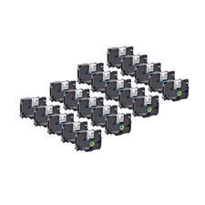 20PK For Brother P-Touch TZe-S241 Extra Adhesive Black on White Label Tape 18mm