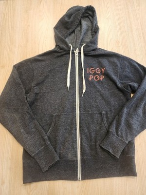 Iggy Pop  Post Pop Depression  2016 Tour Sweatshirt Hoodie Size SMALL Gray 