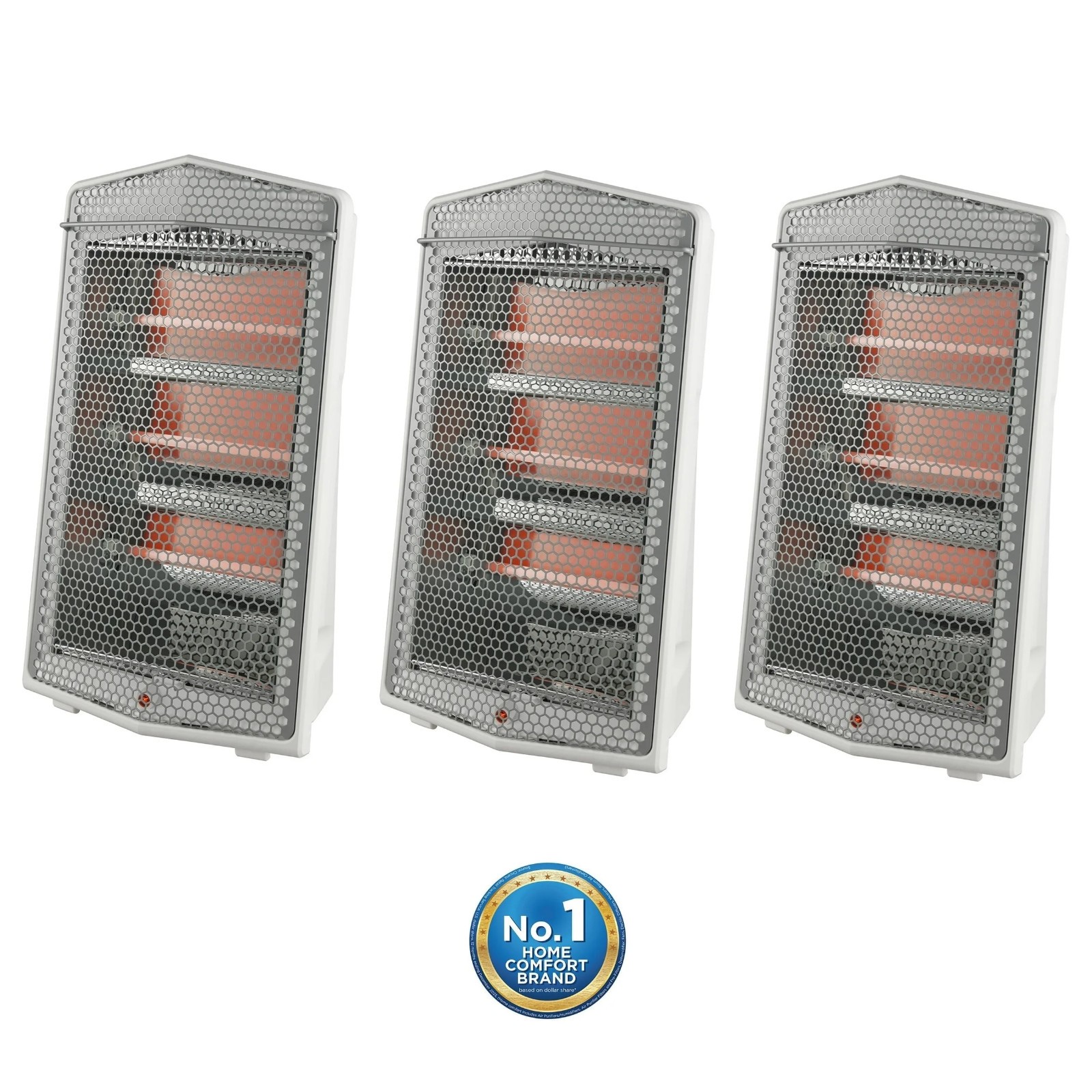 Set of 3 Midea 1500W Quartz Electric Space Heater, MSH20Q3AW