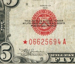 STAR $5 1928 United States Note DAILY CURRENCY AUCTIONS CURRENCY