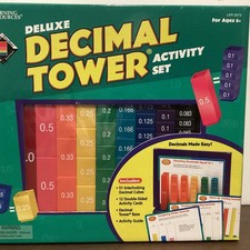 Learning Resources Deluxe Decimal Tower Activity Set NEW Ages 9 Home Schooling