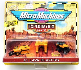 Micro Machines Exploration Earth #1 Lava Blazers Set 1998 Galoob #66354 NRFP
