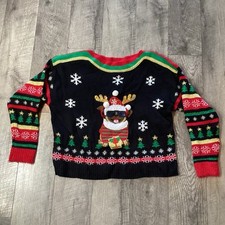 Blizzard Bay Pug Dog Ugly Christmas Sweater Women  s Size Medium