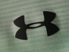 Under Armour Mint Green Striped The Playoff Polo L OMG
