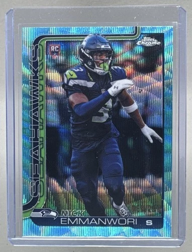 2025 Topps Chrome Football Teal Wave Refractor Nick Emmanwori #348