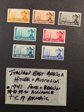 Africa Orientale Italiana HITLER & MUSSOLINI (Roma e Berlino) 1941 + C19 - STORIA! A++