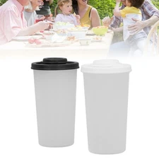2Pcs Large Salt and Pepper Dispenser Reusable Seasoning Shaker for Outdoor