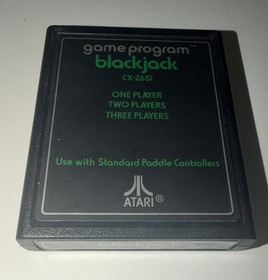 Blackjack (Atari 2600 1982 CX-2651) Cleaned & Tested