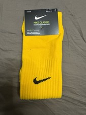 Nike Classic Knee High Soccer Socks Men  s 8-12, Woman  s 10-13 Yellow