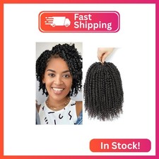 Pre-Looped Passion Twist Crochet Hair 8 Inch 8Packs Braids for Black Women