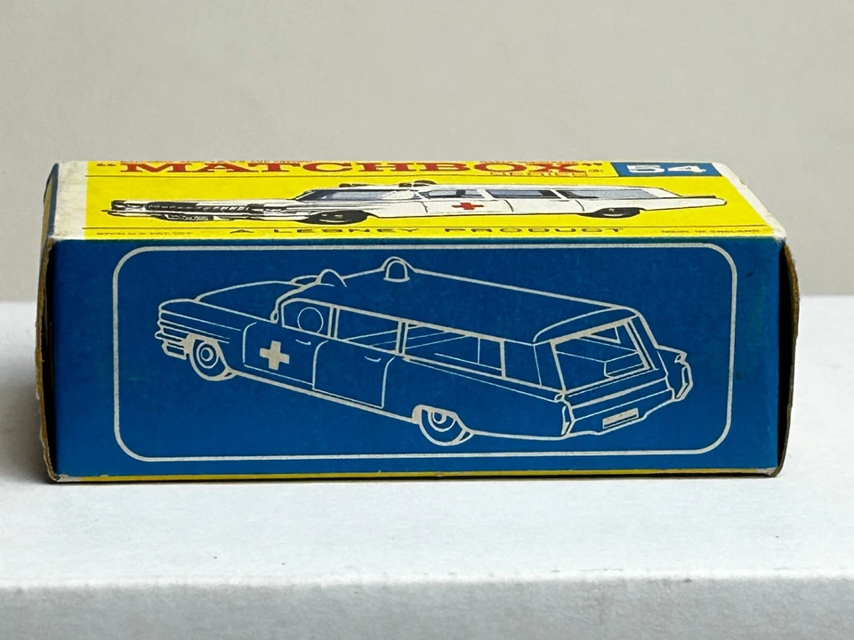 Matchbox No. 54 Cadillac Ambulance with F-Type Original Box, Nice - Image 4 of 4