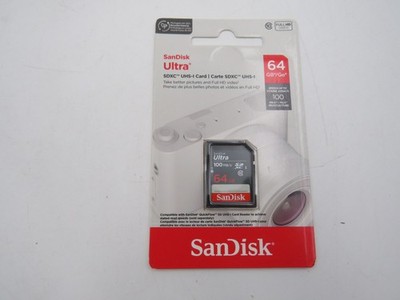 SanDisk 64GB Ultra SDXC UHS-I Memory Card Up to 100MB/s C10 U1 Full HD