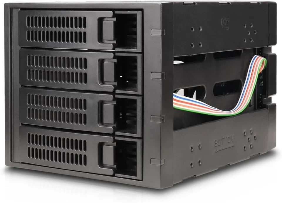 Rosewill Internal Hard Drive Enclosure - 3 x 5.25 to 4 x 3.5 Hot-Swap Black  - Image 2 of 4