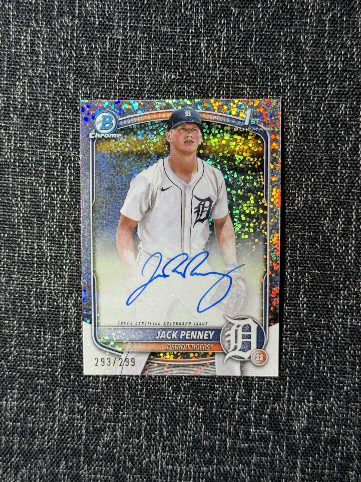 JACK PENNEY 2025 Bowman Chrome 1st Speckle Auto /299