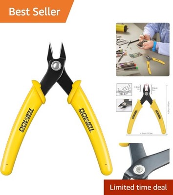 Ergonomic 5-Inch Micro Cutter for Precision Cutting of Soft Wires - Yellow