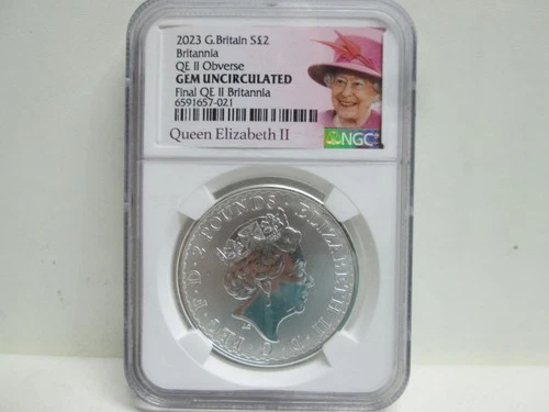 2023 GREAT BRITAIN QU II OBVERSE NGC GEM UNCIRCULATED