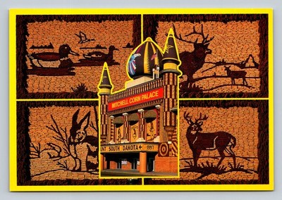 1997 Mitchell Corn Palace South Dakota Postcard Hunting Scenes