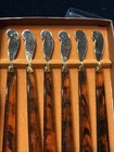 Vtg Faux Tortoise Cocktail Party Hors D'Oeuvres Charcuterie Spreader Knives Set — photo 4