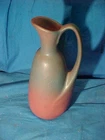 1920s  ARTS + CRAFTS Era VAN BRIGGLE Pottery EWER Pitcher VASE Blended Red Blue