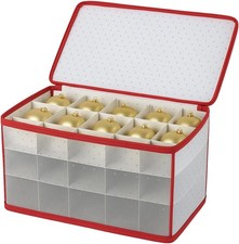 Christmas Ornament Storage Box with Dividers   Holds Up to 112 Ornaments,