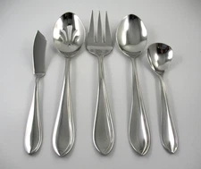 Dansk SALERNO 5 Piece Serving Set Glossy 18/10 Stainless Steel Flatware