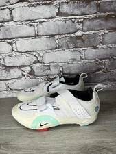 Nike Superrep White Mesh Synthetic Indoor Cycling Shoes Women Sz 8M US/39EU