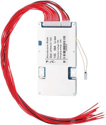 15S BMS 54V 50A Li-Ion PCB Protection Board with Balance Wire and Ntc,Ten Functi