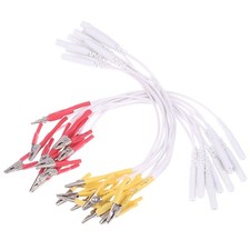 10ps Tens/Ems Tieline Alligator Clip Cable Wire Electrode Accessories
