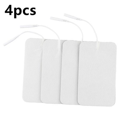 4X Machine Electrode Pads- Reusable 7x12 Cm Large Massage Therapy Replacement