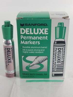 #ad #ad Box Of 12 Green SANFORD DELUXE 4” Permanent Marker $84.00