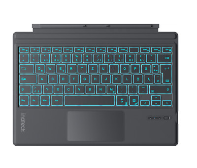 Inateck Surface Pro 7+/7/6/5/4 Tastatur Type Cover Bluetooth 5.3 Trackpad,Grau