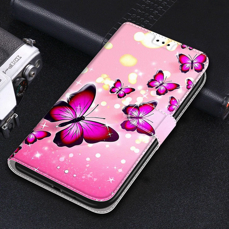 Cat Marble Flower Wolf Wallet Phone Case For iPhone 16 15 14 13 12 11 Pro Max XR - Image 4 of 4