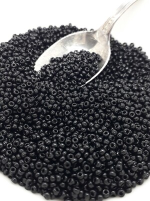 25gr Miyuki Seed Beads 11/0  Black Schwarz Japanische Perlen TopQualität