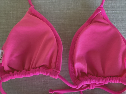 Vintage Ocean Pacific OP Neon Hot Pink String Bikini Swimsuit M 7-9 - Picture 11 of 16