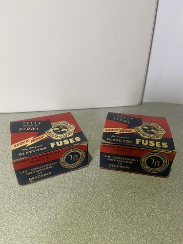 10 Royal Crystal Fuses House 50s Glass Top 10 AMP Panel Lot Unused New