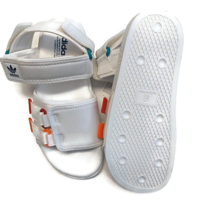 Adidas Adilette Mens Size 6 Sandal 4.0 Slides White Orange  display picture 3