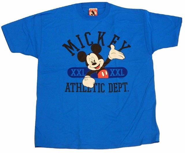 Disney Mickey Mouse Athletic Department Men's Blue TShirt eBay