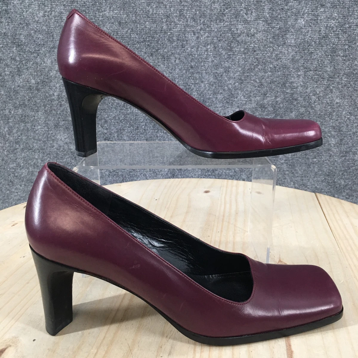 Via Spiga Heels Womens 8 Casual Slip On Square Toe Pumps Purple